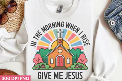 In The Morning When PNG, Retro Church Sublimation PNG Product Image 3