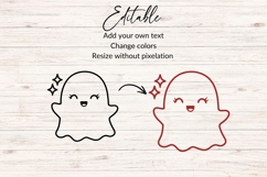 Ghost with Stars SVG, Halloween Ghost SVG Product Image 2