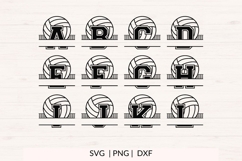 Volleyball Monogram SVG Alphabet AZ | Split Letter Product Image 2
