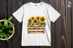 Sunflower Crate clipart sublimation png Product Image 2