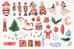 Christmas Nutcracker watercolor clipart, New Year clipart Product Image 4