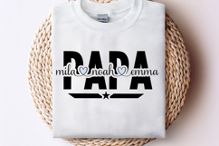 Papa Split Name Frame SVG, Father&#039;s Day SVG Design, Dad PNG Product Image 2