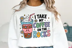 I take my Coffee on the rocks Svg | Svg Cut File | Shirt Svg Product Image 1
