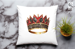 Tribal Royal Crown Watercolor Clipart Sublimation PNG Product Image 3