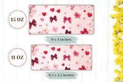 Cartoon Bows Mug Wrap Design, Love Mug Sublimation Product Image 2