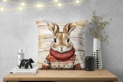 Cartoon Hare Pillowcase Designs, Winter Animals Pillow Case Product Image 2