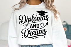 Diplomas and Dreams svg | Graduation Svg | Shirt Svg Product Image 1
