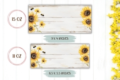 Sunflowers Mug Wrap Design, Flowers Mug Template Product Image 2