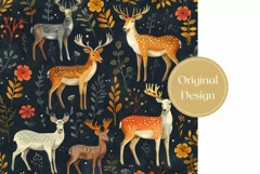 Forest Animals Tumbler Wrap, Deer Tumbler Design, Deer PNG Product Image 2