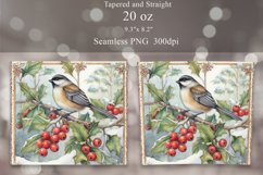 Christmas Bird Tumbler Sublimation | Winter Tumbler Wrap Product Image 2