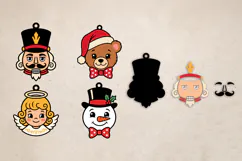 Christmas Ornaments SVG, Layered Laser Cut Files Product Image 2