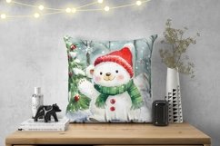 Watercolor Christmas Tree Pillowcase, Winter Pillow Case Product Image 2
