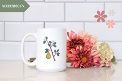 Hand Drawn Pear Illustration, Floral Pear PNG Product Image 2