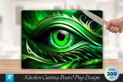 Green Dragons Eye Cutting Board Sublimation Design Product Image 1