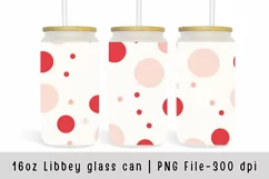 Christmas Polka Dots 16oz Libbey Glass Can Tumbler Product Image 1
