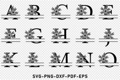 Flowers Split Monogram Letters SVG Product Image 2