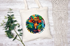 Summer Doberman Dog Illustration, Cartoon Doberman Dog PNG Product Image 2