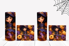 3D Halloween Witch Tumbler, Pumpkins Halloween Printable Product Image 2