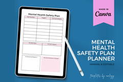 Mental Health Safety Plan Planner | Editable Canva Template Product Image 2
