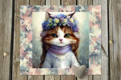 Cute kitty | 10 children skinny tumbler Sublimation designs Product Image 2