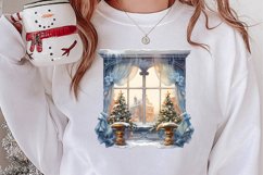 Christmas Window Sublimation Clipart, Christmas Window Product Image 2
