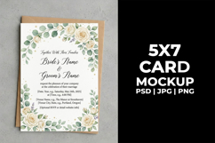 Boho Wedding Invitation Mockup 5x7 PSDJPG Digital Download Product Image 2