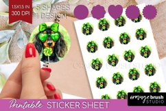 Dachshund St. Patricks Day Dog Round Sticker Dog Printable Product Image 1