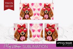 Dachshund Valentine Mug Wrap Valentines Day Mug PNG Product Image 1