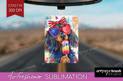Dachshund Dog Air Freshener PNG 4th Of July PNG Sublimation Product Image 1