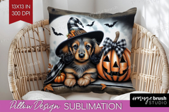 Dachshund Dog Pillow Sublimation Halloween Pillow Cover PNG Product Image 1