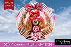Dachshund Valentine Wind Spinner Sublimation PNG Valentines Product Image 1