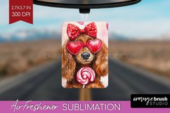 Dachshund Valentine Air Freshener PNG Valentines Day PNG Product Image 1