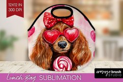 Dachshund Valentine Lunch Bag Valentines Day Lunch Bug PNG Product Image 1