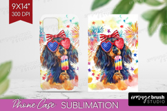 Dachshund Dog Phone Case PNG 4th Of July Case PNG Product Image 1