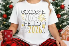 Goodbye 2025 Hello 2026 svg, New years Eve Svg, New Year Svg Product Image 2
