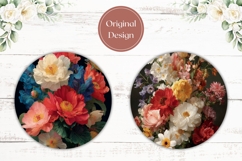 Art Flowers Car Coaster Template, Flowers Coaster Print Product Image 2