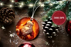 Santa Claus Printable Ornament, Santa Claus Gift Tag Design Product Image 2