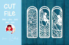 12 Fairy Bookmarks Paper cut SVG Laser cut,Cricut,Silhouette Product Image 3