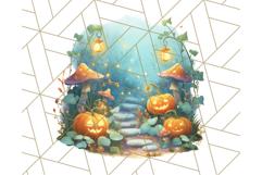 Halloween Witch House Clipart PNG with Potions and Brooms Product Image 2