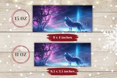 Magic Winter Mug Sublimation PNG, Winter Wolf Mug Design Product Image 2