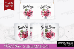 Daiquiri Cocktail Mug Wrap Summer Drink Mug PNG Sublimation Product Image 1