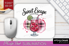 Daiquiri Cocktail Mouse Pad Sublimation Summer Drink PNG Product Image 1