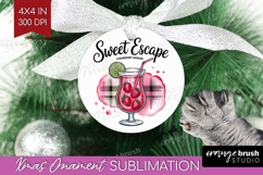 Daiquiri Cocktail Ornament PNG Summer Drink PNG Sublimation Product Image 1