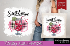 Daiquiri Cocktail Tote Bag Summer Drink Tote Bag PNG Product Image 1