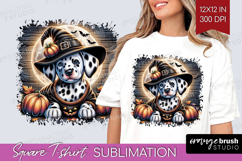 Dalmatian Dog Square Tshirt Background Halloween PNG Product Image 1