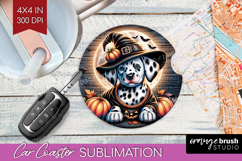 Dalmatian Dog Car Coaster Halloween Coaster PNG Sublimation Product Image 1