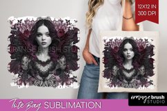 Dark Gothic Tote Bag - Victorian Gothic Tote Bag PNG Product Image 1