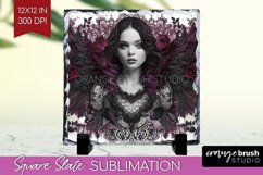 Dark Gothic Slate PNG - Victorian Gothic Square Slate Product Image 1