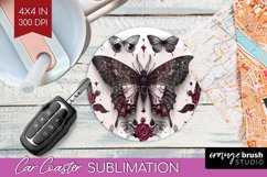 Dark Gothic Car Coaster - Victorian Gothic Coaster PNG Product Image 1