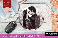 Dark Gothic Car Coaster - Victorian Gothic Coaster PNG Product Image 1